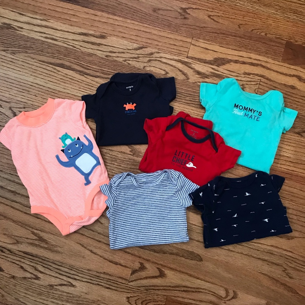 Carter’s 3month Boys Onesie Lot